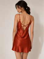 The Ember Lace Silk Chemise